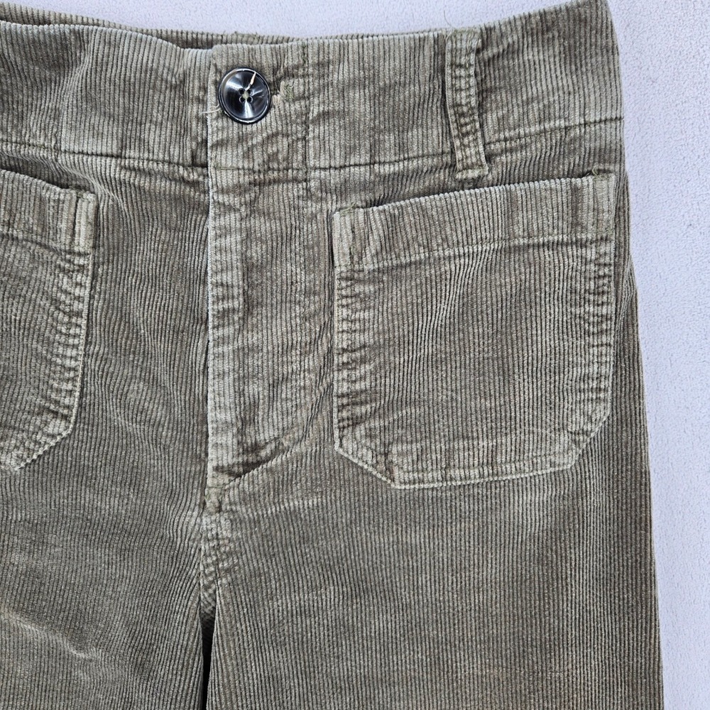 Maeve Anthropologie 26 The Colette Corduroy Wide Leg Pants Olive Women Boho*read - Picture 4 of 11